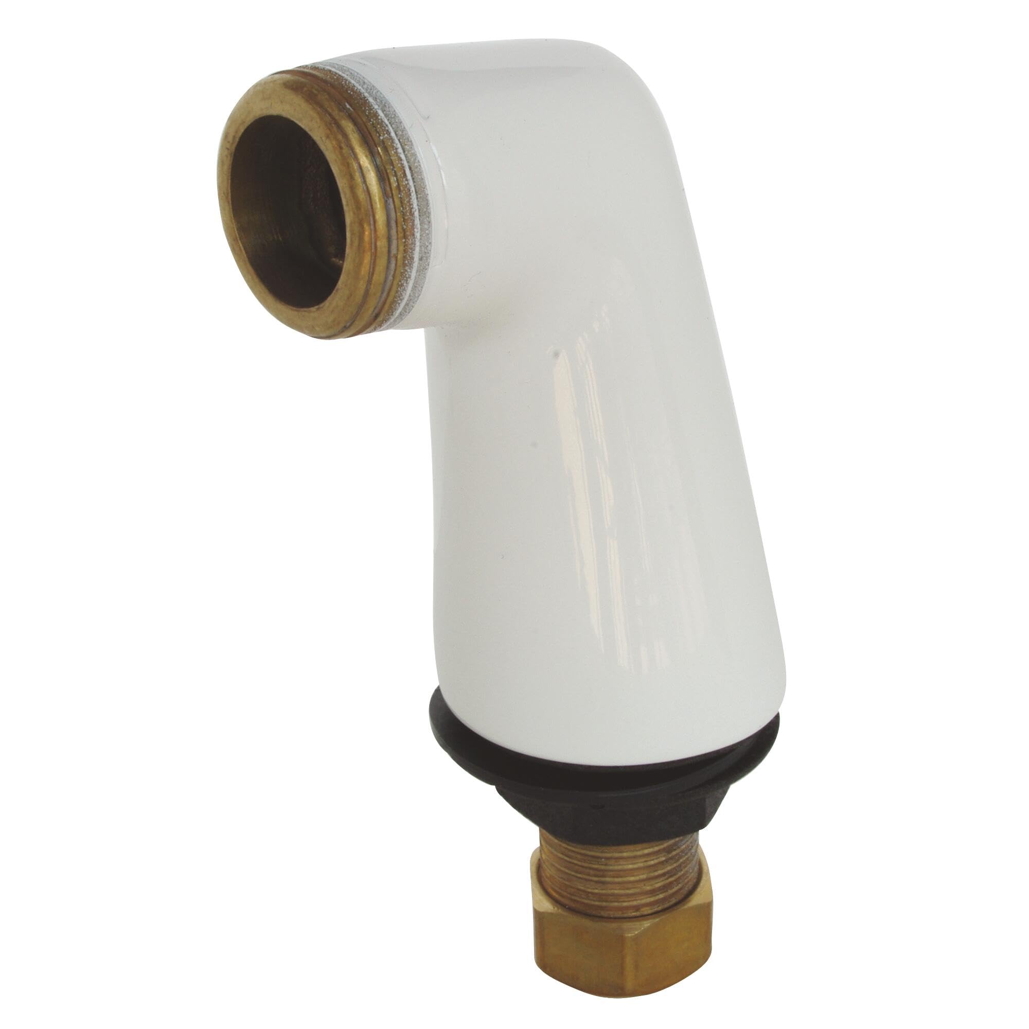 Raccord colonette laiton blanc Luxe SOMATHERM mâle 15/21 et 20/27