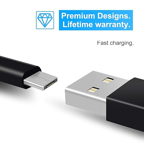 Miniatura 5 de FastSnail Cable de carga plano de extensión de 164 pies y cable de sincronización de datos para PS4para controladores Xbox One para Kindle Fire para