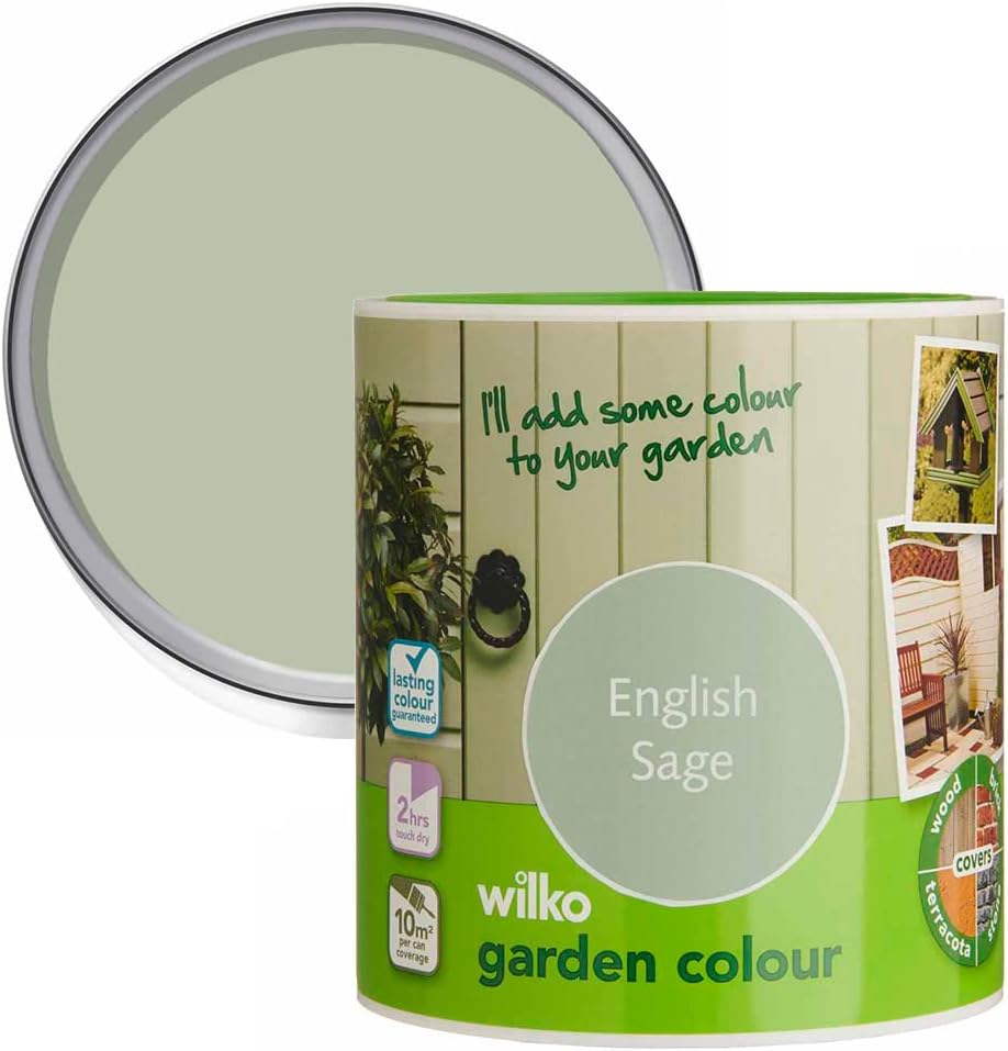 wilko English Sage Green Garden Colour, Longlasting Exterior Paint