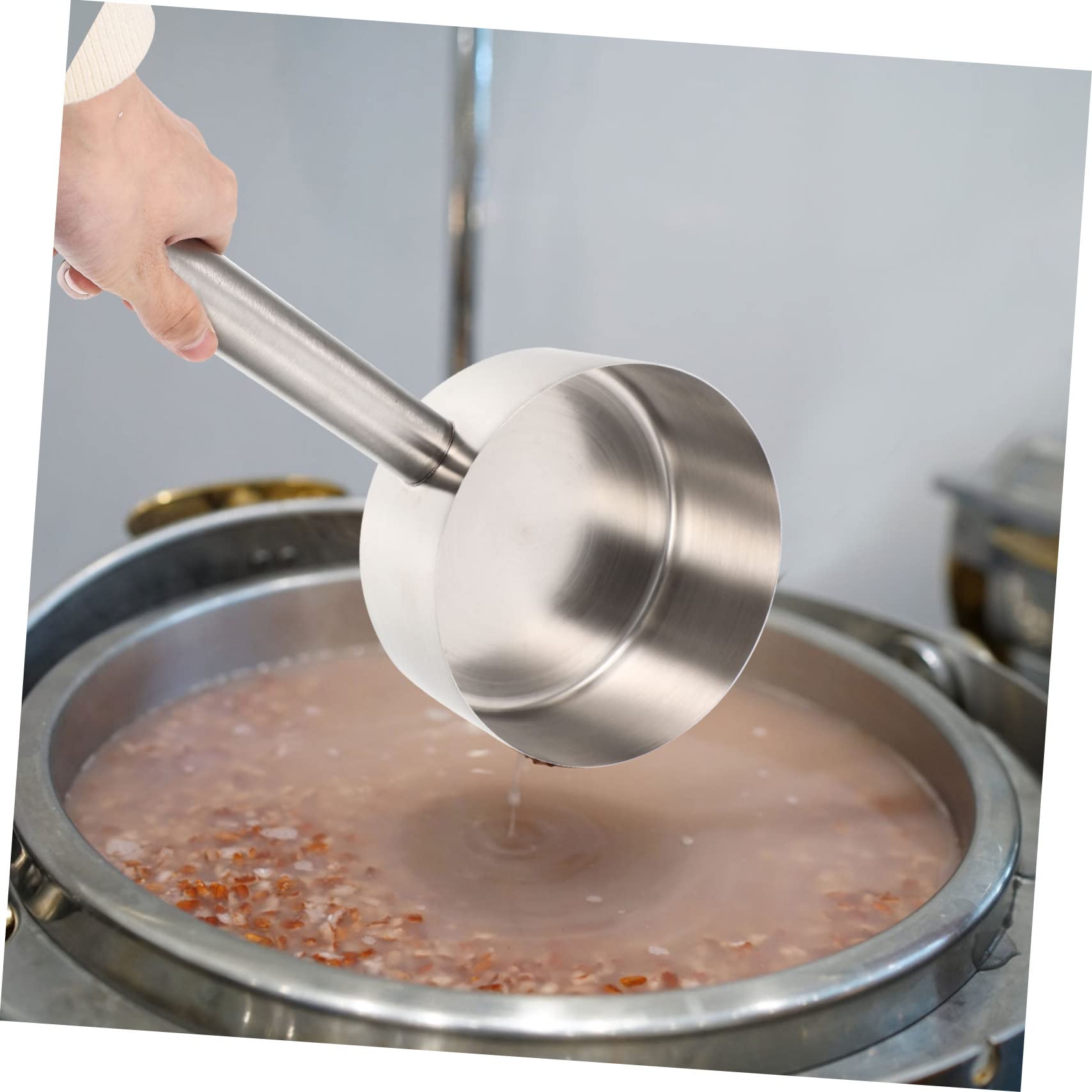 Cucharón de Agua Larga de Acero Inoxidable Mango Ergonómico y Diseño Integrado para Uso en Cocina y Jardín en Hogares