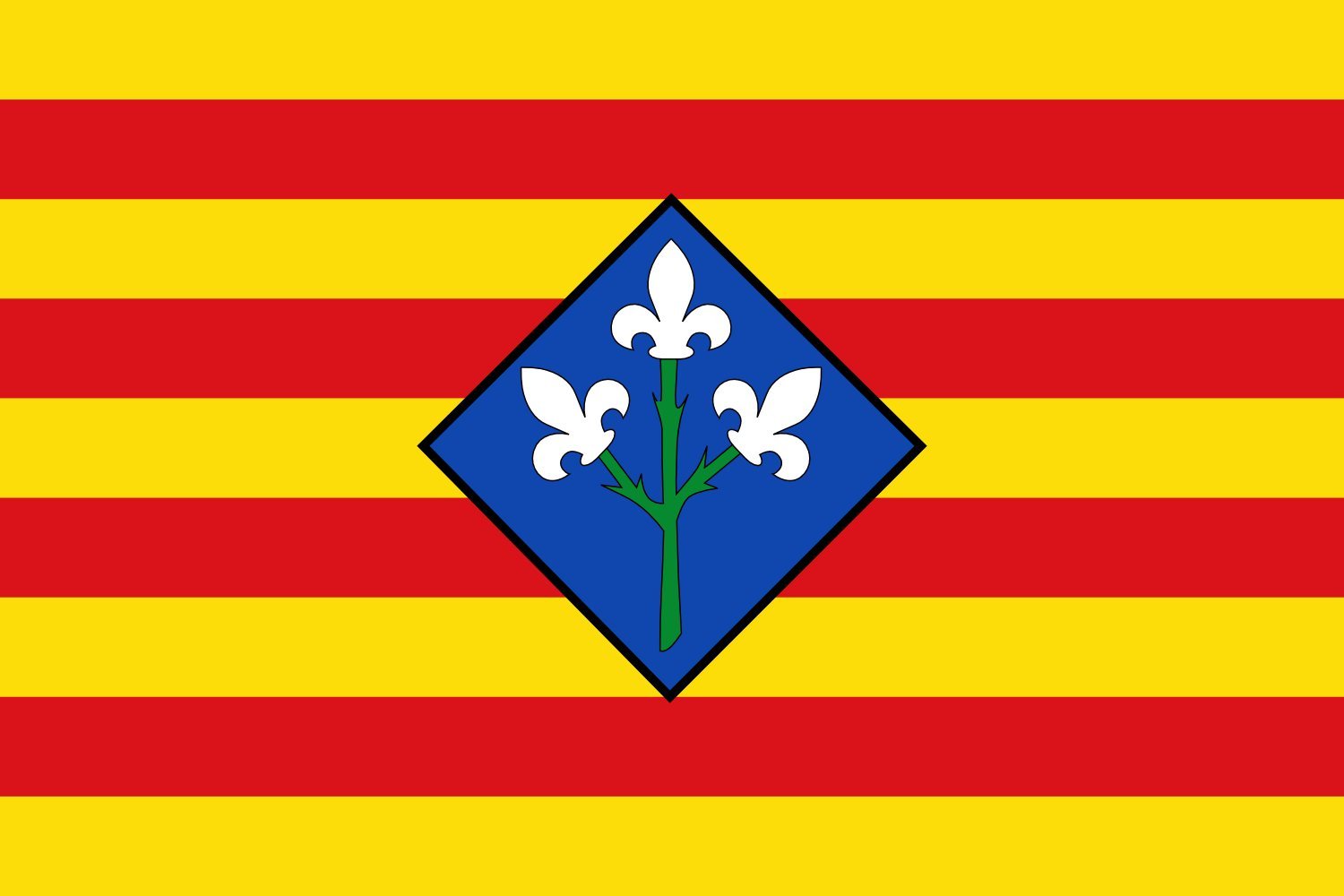 Drapeau Provincia de Lérida grand format extérieur tissu polyester résistant