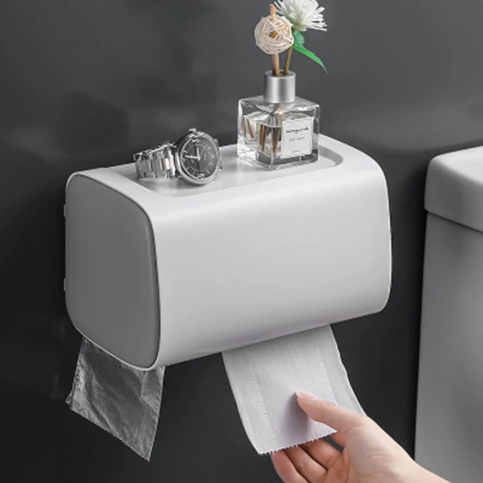 Toiletpapier wandhouder - Kralen Papier Roll Hanger - Badkamer Tissue Houder, Toiletpapier Roll Houder voor Boerderij Badkamer Muur Decor Toiletpapier wandhouder - Kralen Papier Roll Hanger - Badkamer Tissue Houder, Toiletpapier Roll Houder voor Boerderij Badkamer Muur Decor