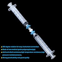 Vista 6 de Adaptador de jeringa de 25 piezas, kit de conector de acoplador Luer Lock Luer hembra transparente a adaptador de acoplador de jeringa