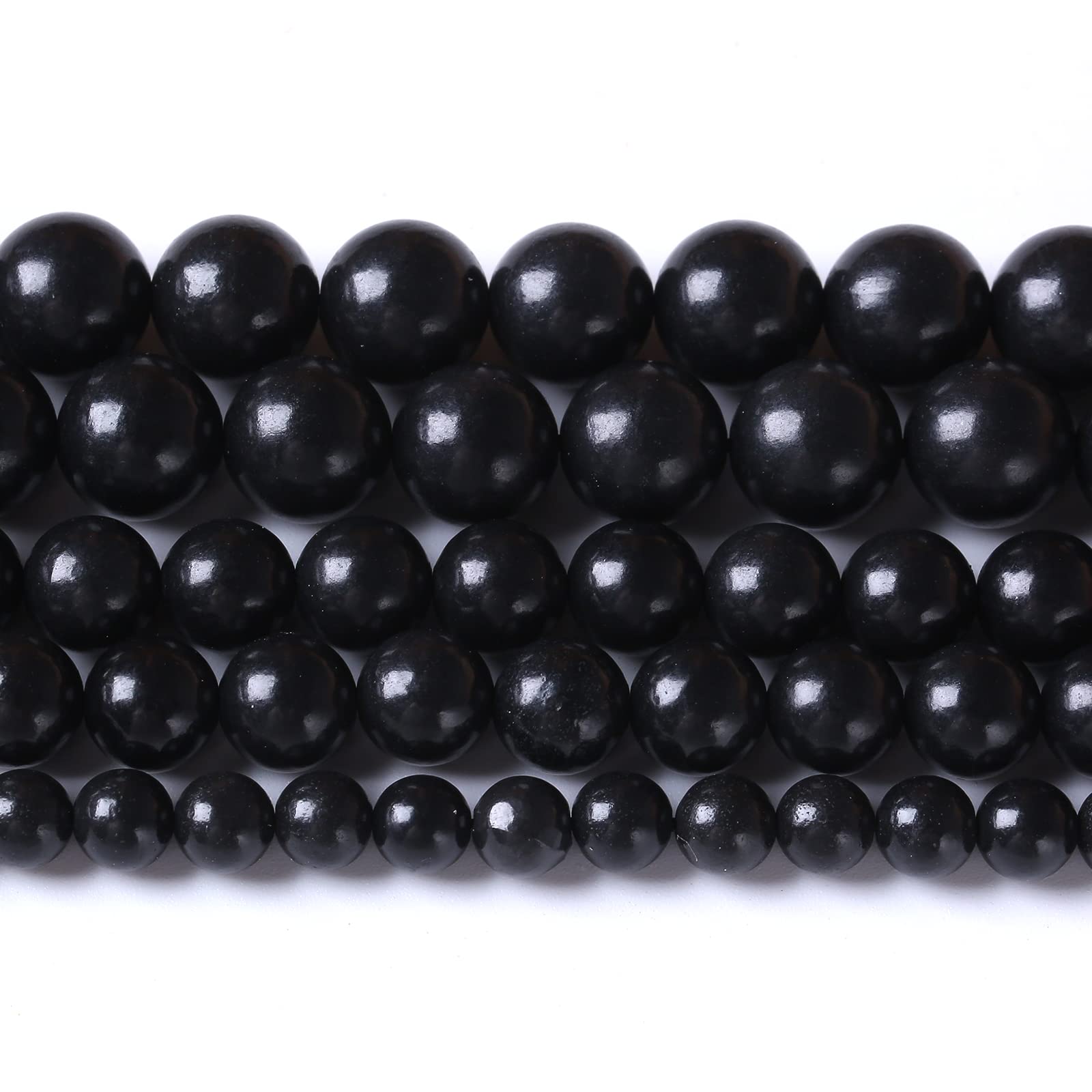 4mm 88pcs Natural Stone Shungite Beads Crystal Loose Beads for Jewelry Making DIY Bracelet