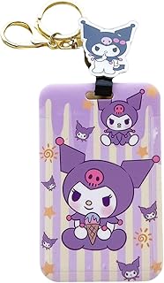 [Lkuaou] クロミ マイメロディ シナモロール ポムポムプリン ハローキティ ポチャッコ ICカードホルダー キーホルダー パスケース パスカードホルダー キーホルダー ミールカードバスカードホルダー キャンパスアクセスカードホルダー 定期入れ リール付き 定期ケース 伸縮式カードホルダー バックル付き バッグペンダント(クロミ)