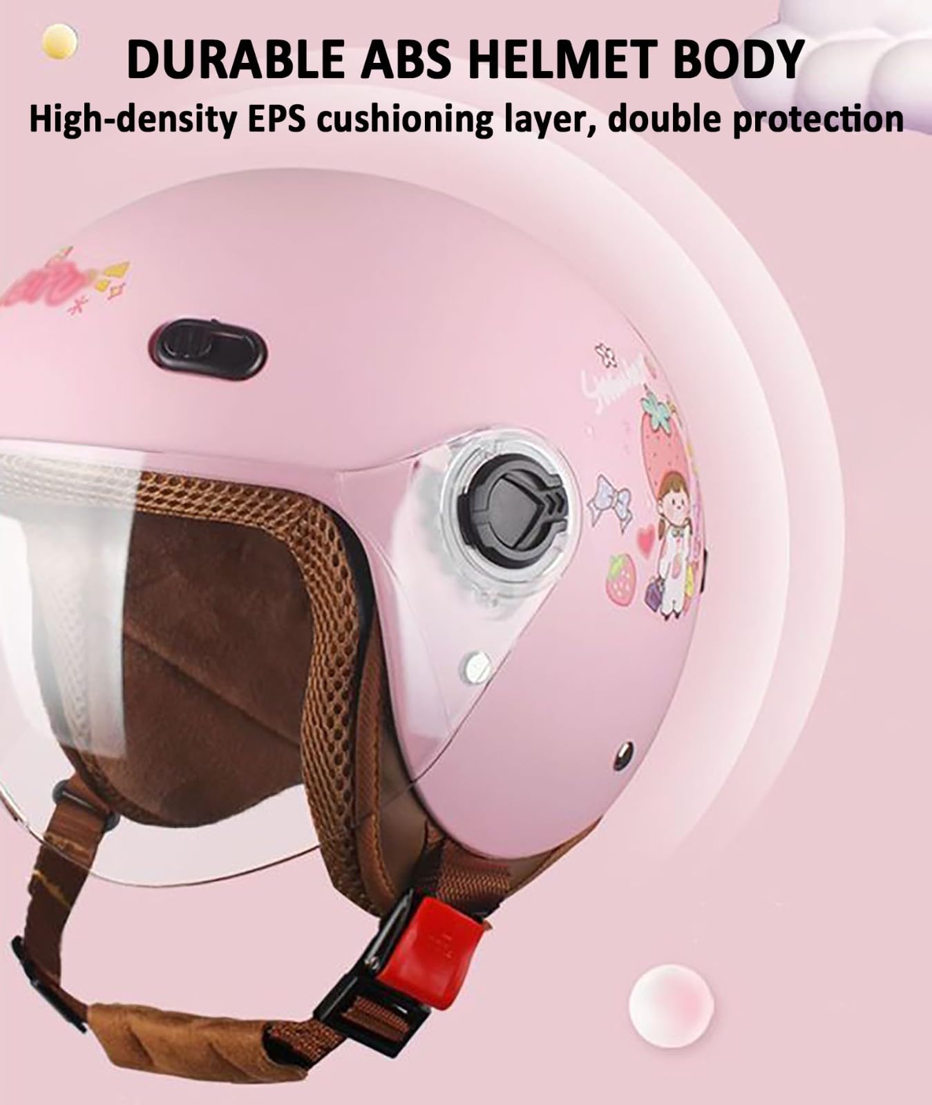 Casco Infantil Abierto para Motocicleta, para Niños Y Niñas 2 A 6 Años, Homologado ECE 22.06, Casco Infantil para Patinete con Visera Solar, Casco Jet Infantil para Motocicleta
