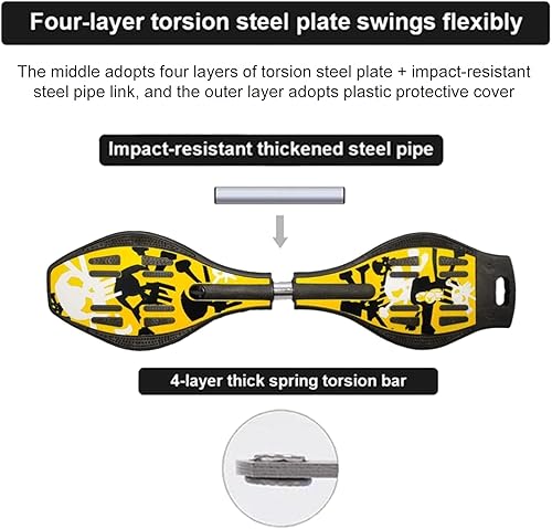 Miniatura 5 de Rip Stick Skateboard, compacto y ligero Ripstick Deluxe Junior con ruedas iluminadoras y ruedas de 360 grados para más emoción y diversión para