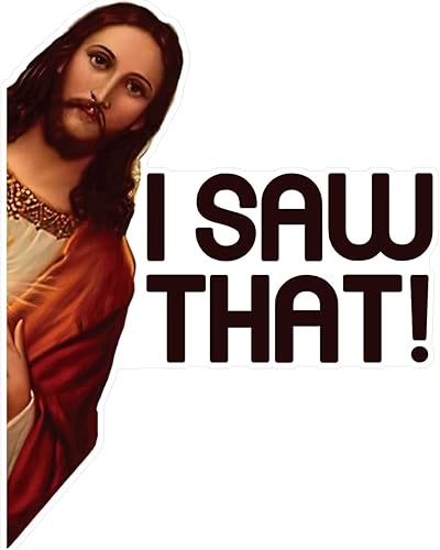 Calcomanías impermeables de Jesús Saw That para vaso, laptop, teléfonos, cascos, barcos, cascos y vehículos, tamaño 4 pulgadas