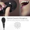 FIFINE Micrófono Karaoke, Micrófono Vocal Dinámico para Altavoz, Cable 6.35mm, Interruptor On/Off, Cable Desmontable 4.5m, Certificación Global Recycled Standard 8