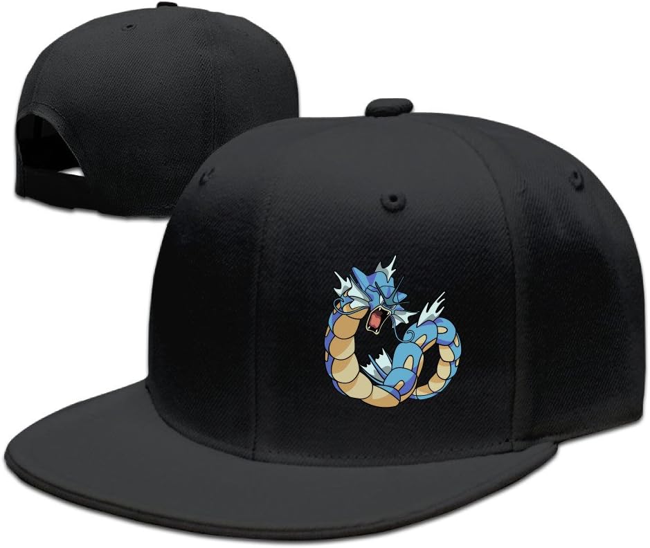Custom Unisex Adjustable Cool Pokemon Gyarados Snapback Flat Caps One Size