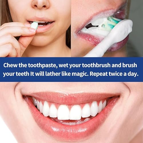 Pastilhas de pasta de dente 150p - Nano hidroxiapatita, comprimidos mastigáveis para dentes sensívei