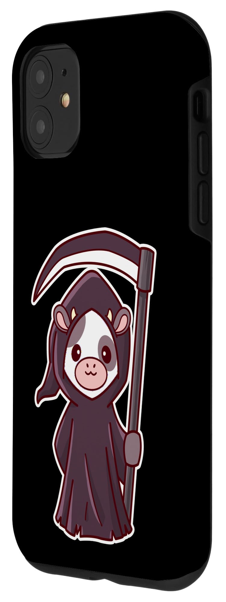 Amazon.com: iPhone 11 Cute Cow Grim Reaper - Spooky Goth Case