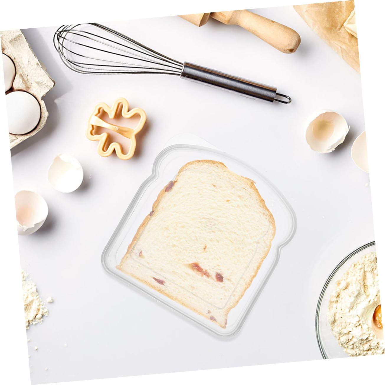PRETYZOOM 8 Pz Scatola Per Toast Contenitore Contenitori Trasparenti Scatole Per Panetteria Contenitori Per Alimenti Piccoli Con Coperchi Sandwich Per Adulti Pp
