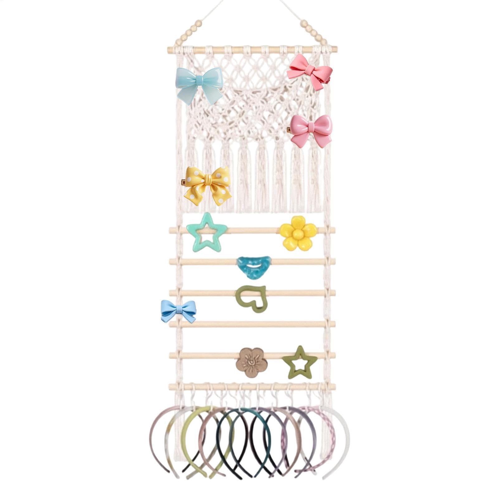Organizador de lazos y pinzas de pelo ideal para dormitorio de chicas