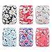 ALVABABY Baby Pocket Newborn for Less Than 12pounds Baby Snaps Cloth Diapers Nappy 6pcs with 12 Inserts 6SVB09