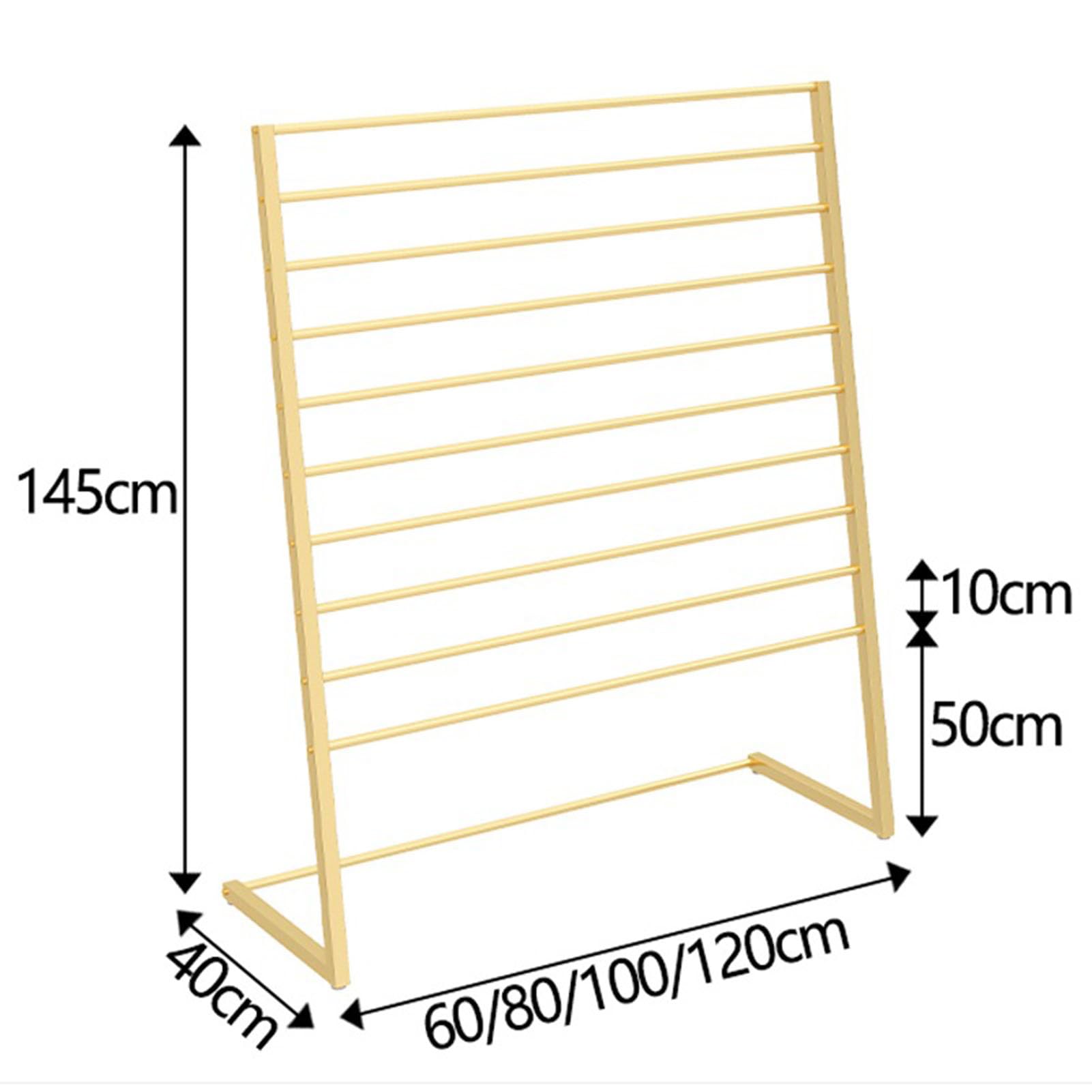 Stojący Metalowy Wieszak Na Szaliki, Organizer Na Chusty, Wieszak Na Paski, Spodnie, Koce, Wieszak Na Ręczniki, Wieszak Na Szale I Szaliki, Biały, 80 * 40 * 145 Cm