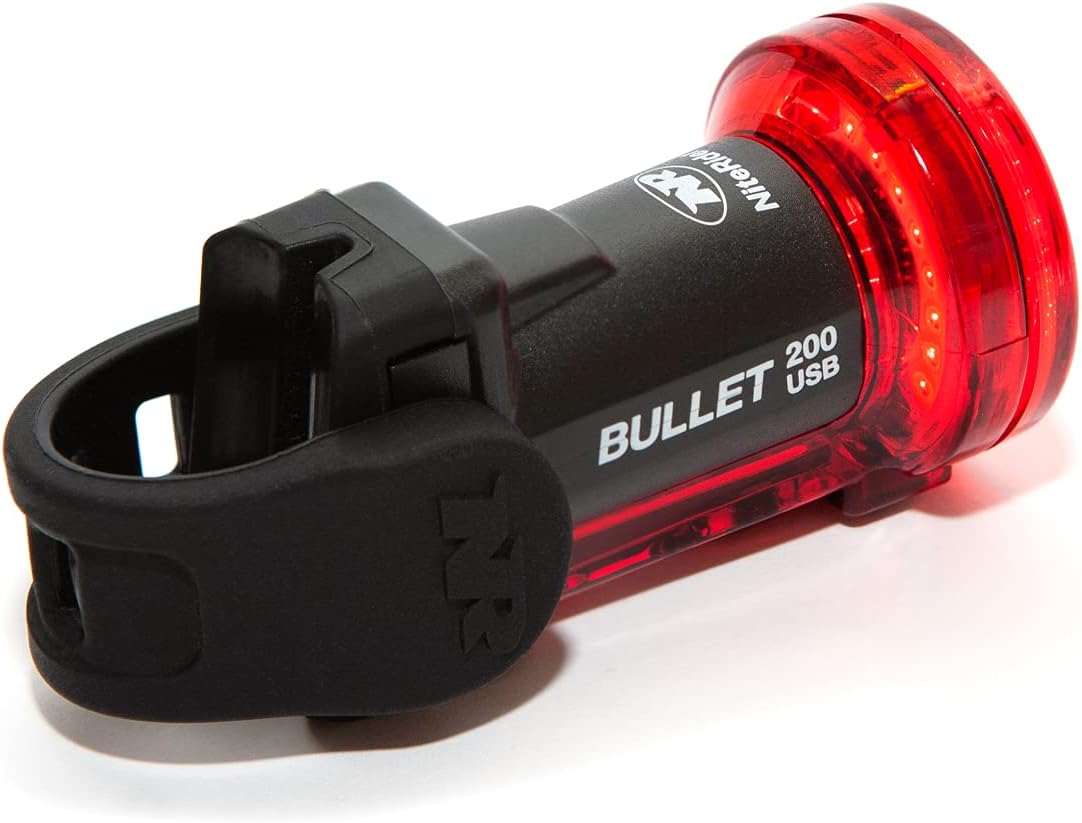 NiteRider Bullet 200 Bike Tail Light 200 Lumens USB Rechargeable Powerful Daylight Visible Bicycle LED Rear Light Easy to Install Road Mountain City Commuting Adventure Cycling Safety Flash : Sports & Outdoors
