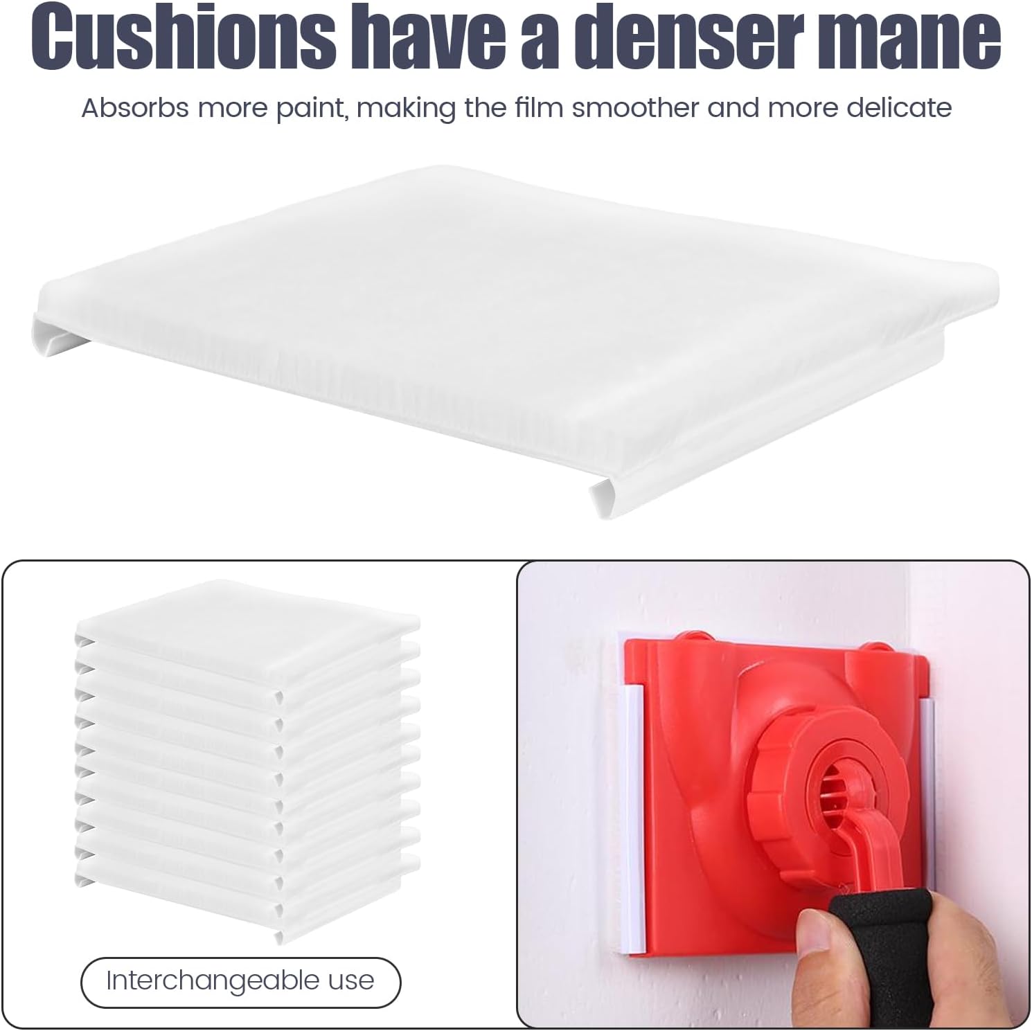 20 Pcs Paint Edger Replacement Pads, Paint Edger Pads, Paint Pads for Painting Walls, Pad Refills for Edger, Replacement Pad Bundle for Corner Painter and Trim Painting Tool