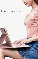 Vista 5 de Funda de teclado compatible con iPad de 9ª, 8ª y 7ª generación de 10.2 pulgadas, iPad Air de 3ª generación, iPad Pro de 10.5 pulgadas, teclas