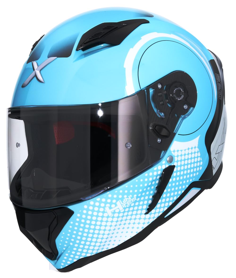 Shiro Helmets Casco Integral Modelo Hunter Spear Azul Totalmente Homologado (M 57/58)