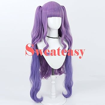 Amazon.co.jp: sweeteasyエル コスプレ ウィッグ 耐熱 紫色