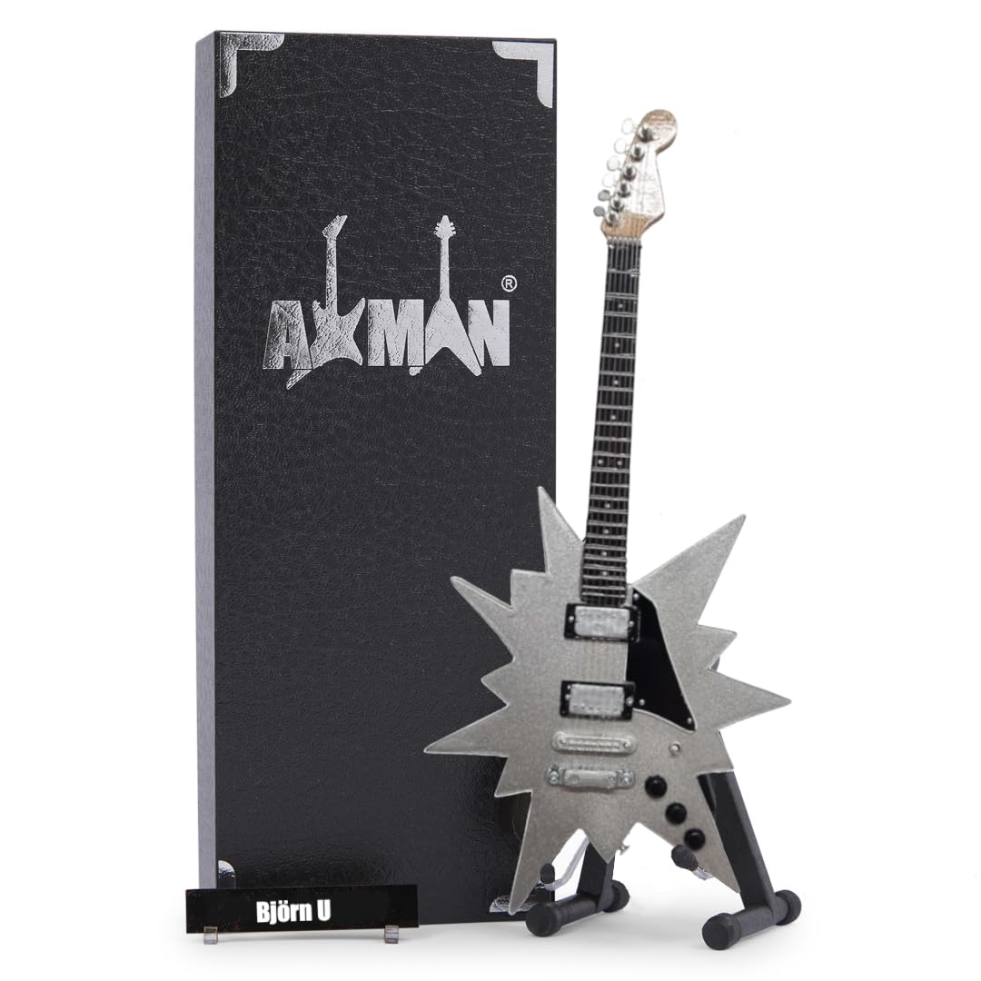 Björn U – Réplique de Guitare Miniature - Les Beatles, Paul McCartney, John Lennon, RIngo Starr, George Harrison Björn U – Réplique de Guitare Miniature