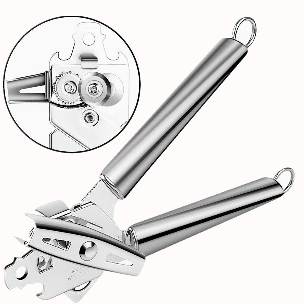 2018 Professional Can Opener Manual for Kitchenaid,Smooth Edge and Heavy Duty, 304 Stainless Steel Bottle Opener Easy Turn Safety