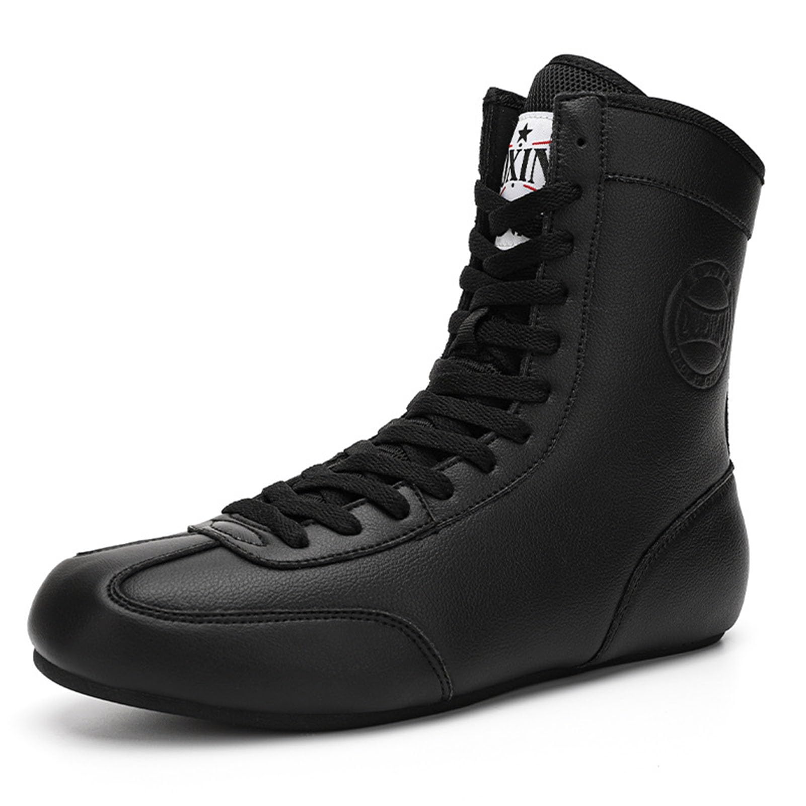 Scarpe da wrestling antiscivolo e traspiranti,scarpe da boxe unisex con supporto elevato,stivali da wrestling, stivali da combattimento,scarpe da allenamento, supporto extra alla caviglia per pugili (