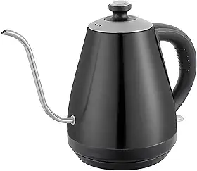Chaleira Elétrica Pescoço de Ganso, Inox Preta, 110v, Hamilton Beach