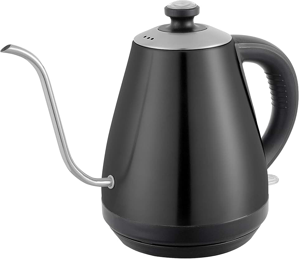 Chaleira Elétrica Pescoço de Ganso, Inox Preta, 220v, Hamilton Beach