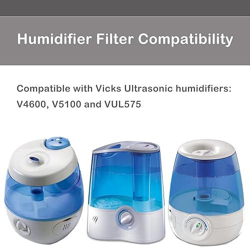 Miniatura 3 de Cartucho de desmineralización PDC51V1 compatible con humidificador Vick modelo V4600, V5100, VUL575 y Sunbeam696, funciona para recoger polvo