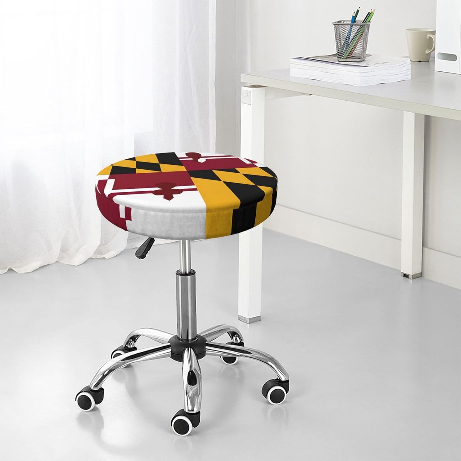 Round Bar Stool Seat Cover for Home Kitchen Dining Chair - 12 inch