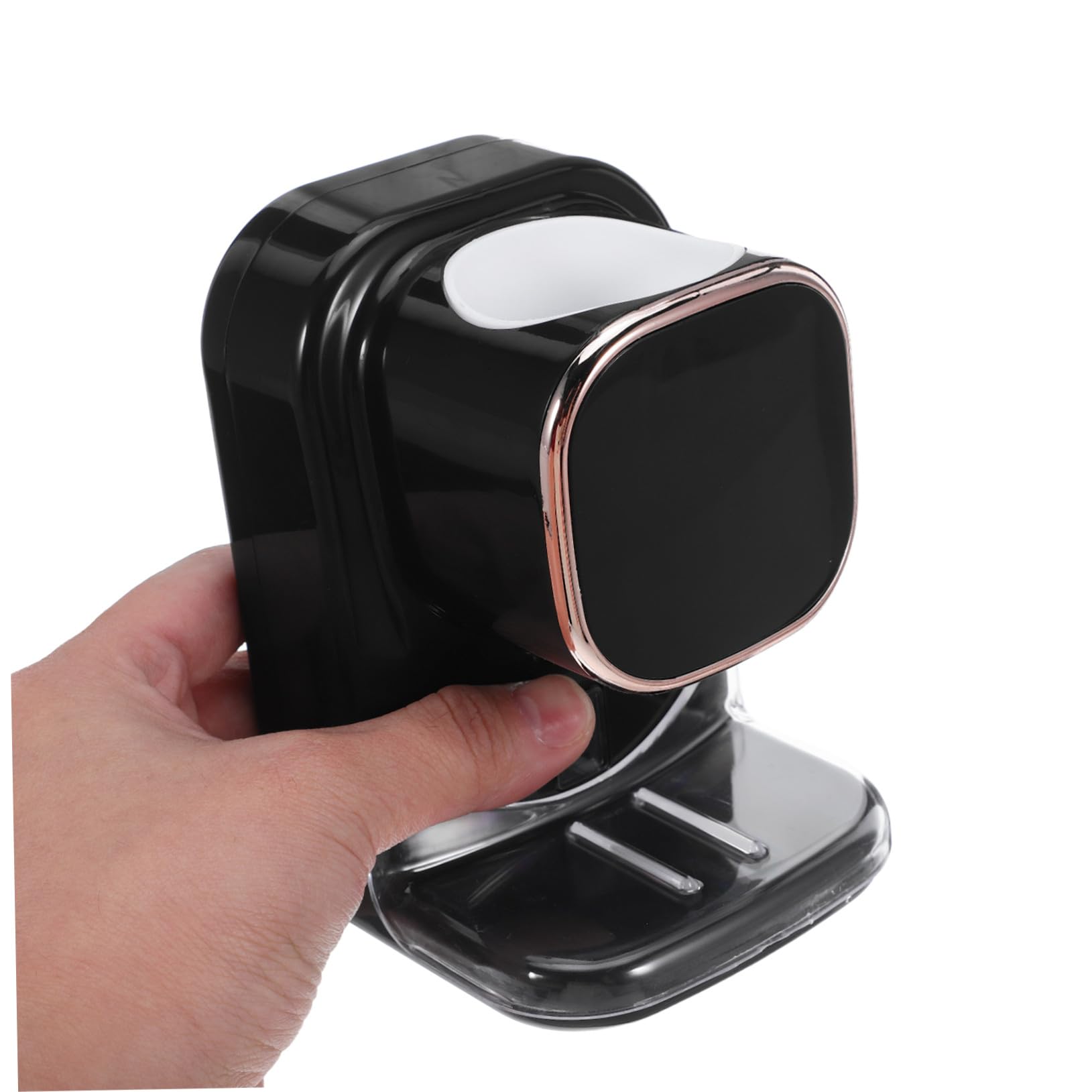 Mikikit Dispenser di Dentifricio Elettrico con Sensore, Materiale Plastico Nero, Durata, Ricaricabile USB, per Bagno e Lozione Mani