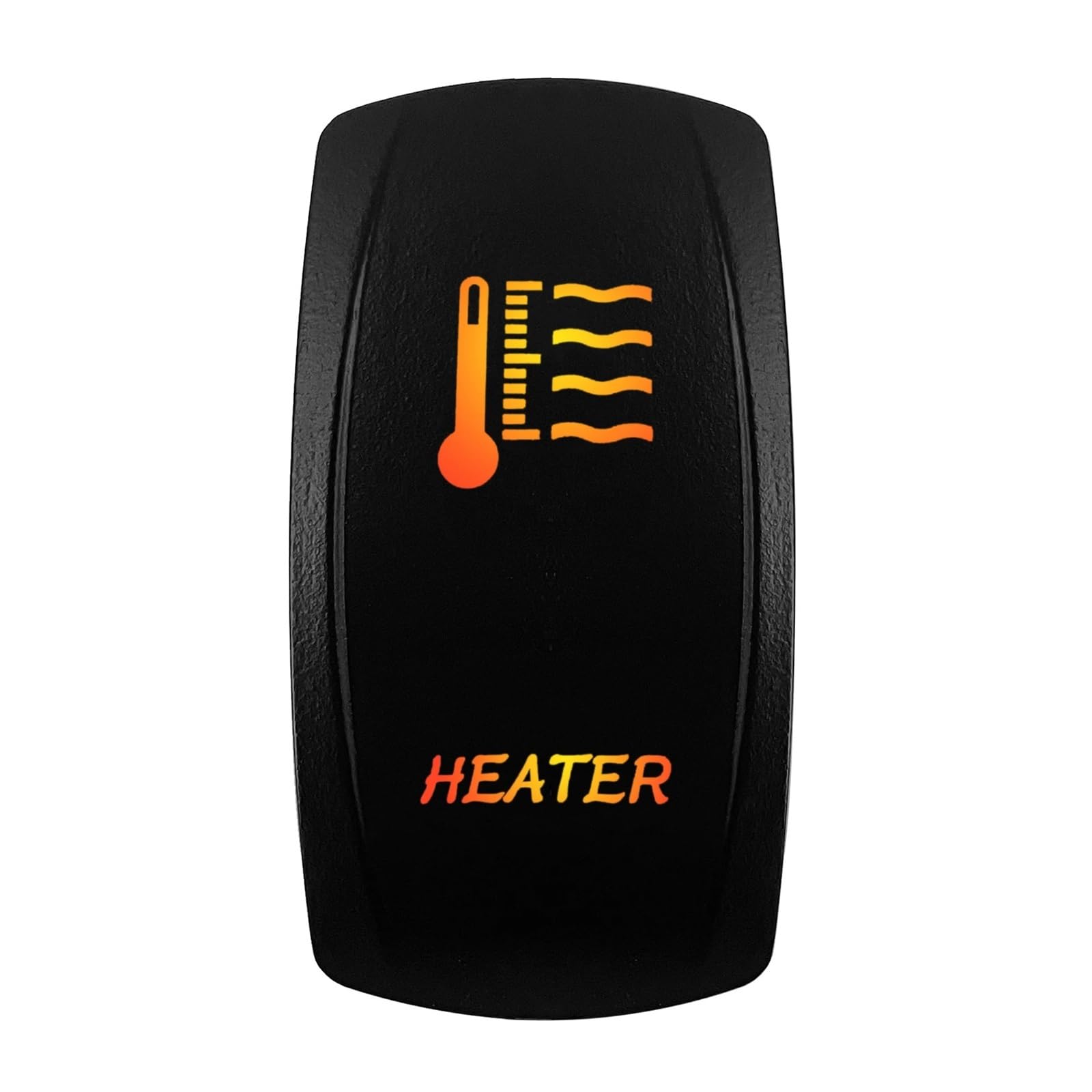 Interrupteur de hayon Interrupteur à bascule Orange 12V-24V, étanche, lumière ambre 20A, Convient pour voiture, bateau, ATV, camping-Car, Machine automobile(HIGH LOW-ON OFF ON)