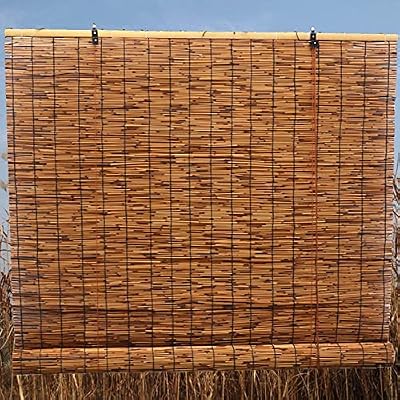 Venetian Shutter Blinds,Reed Roller Blind,Natural Reed Curtains,Breathable Roman Blinds with Lifter,for Indoor/Outdoor/Gazebo/Balcony/Patio,All Installation Parts Included (Size : 122x152cm/48x60in)