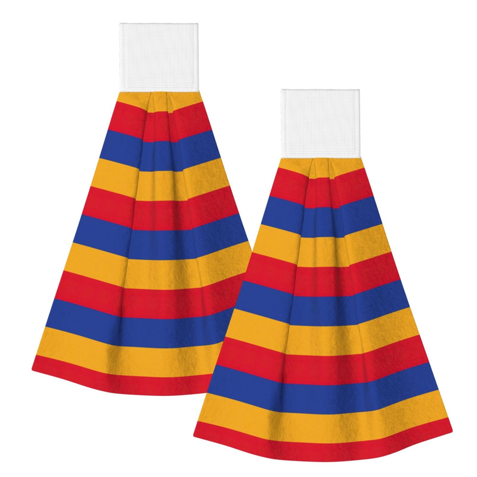 DUWAA Flag Of Armenia Print Hanging Hand Towel Quick Dry Bathroom Towel Soft Kitchen Towel