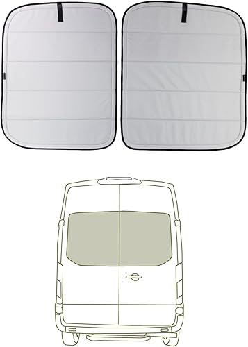 Miniatura 44 de VanEssential Cubierta de ventana deslizable aislante y oscurecedora diseñada para la furgoneta Ford Transit del año 2015 hasta la actualidad SIN gris