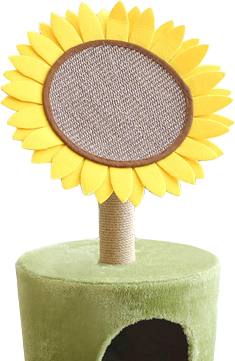 Flower Shaped Cat Climbing Stand with Covered Scratching Posts in