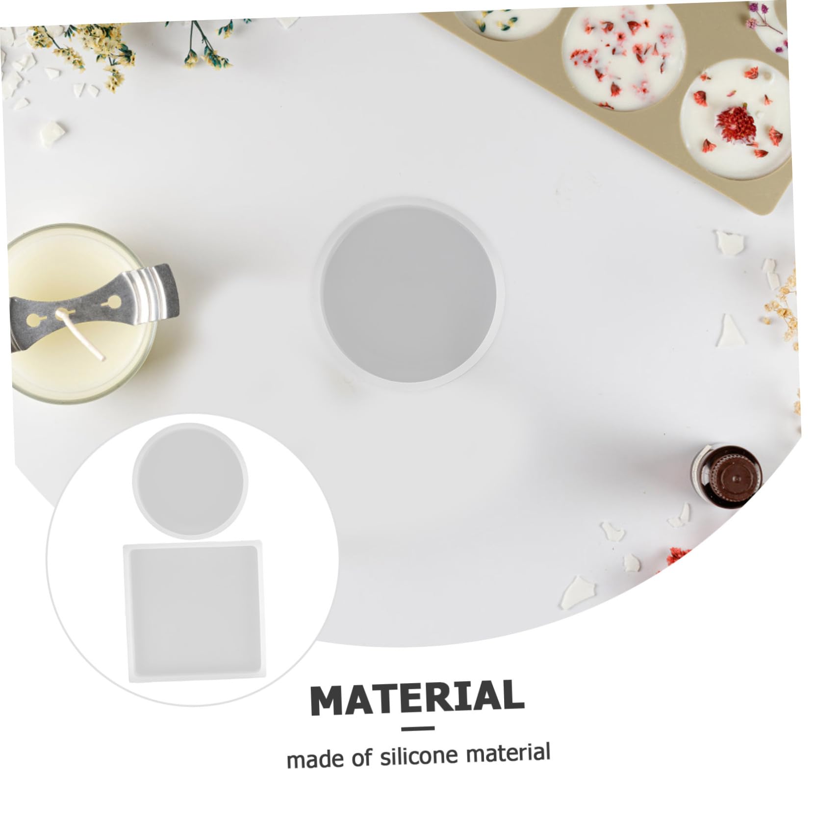 ARTIBETTER 5 Sätze Harz Coaster Formen Handwerk Untersetzer Formen Cup-pad-form Silikon -untersetzerform Silikonformen Silikon-untersetzerform Tassenform Epoxidformen Kieselgel 4 Stücke * 5