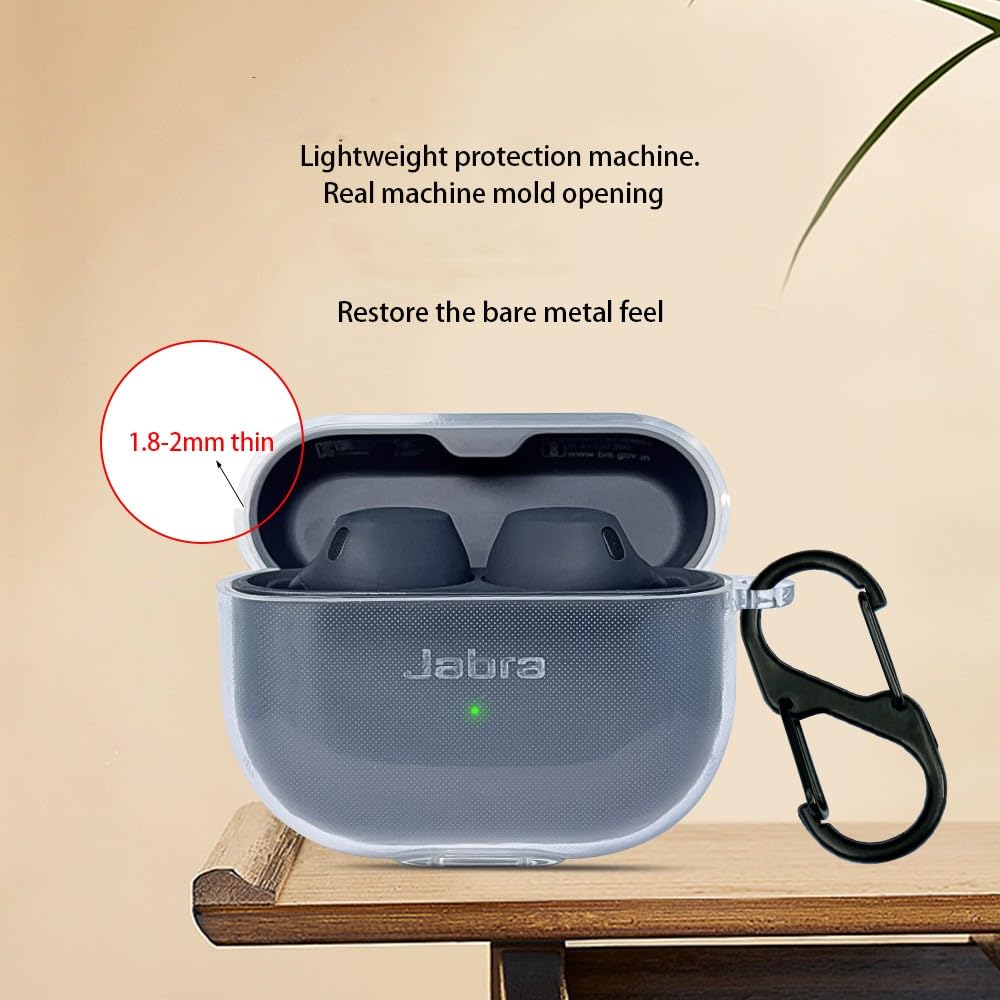 FTRONGRT Jabra Elite 8 Active ile Uyumlu Kılıf, Yumuşak Silikon