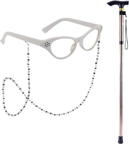 Miniatura 5 de EBYTOP Disfraz de anciana de Halloween para mujer, accesorios para adultos