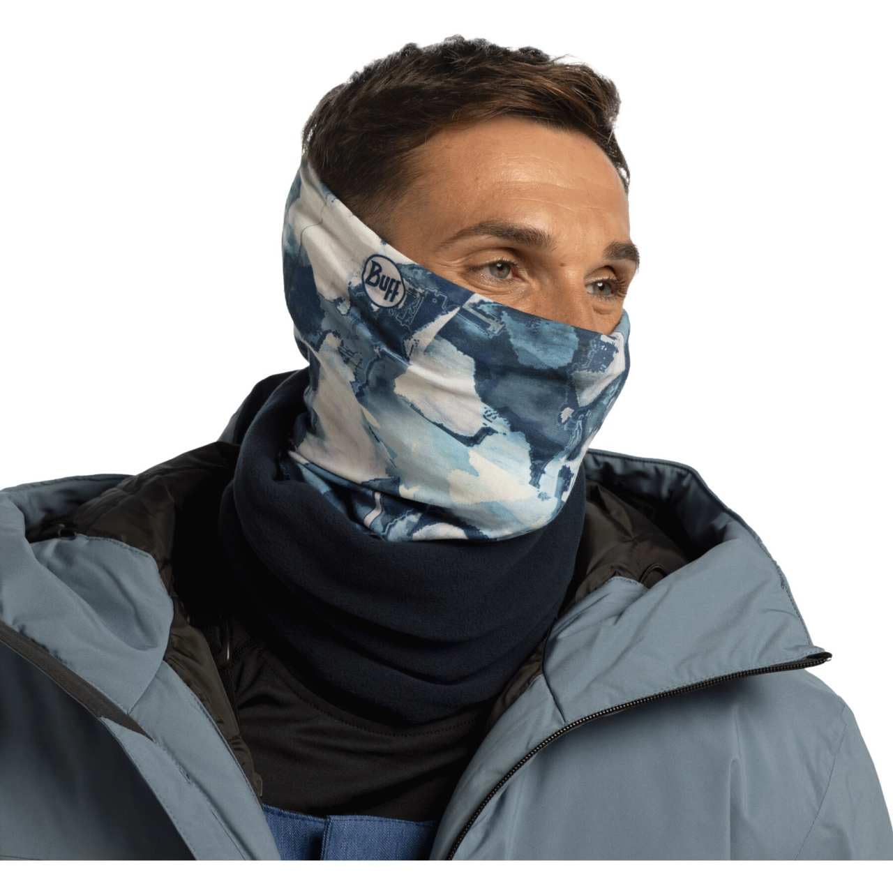 Buff| Braga de cuello Polar Multifucional, Calida, Forro, Comoda, Sueve Hombre Mujer Talla única Azul
