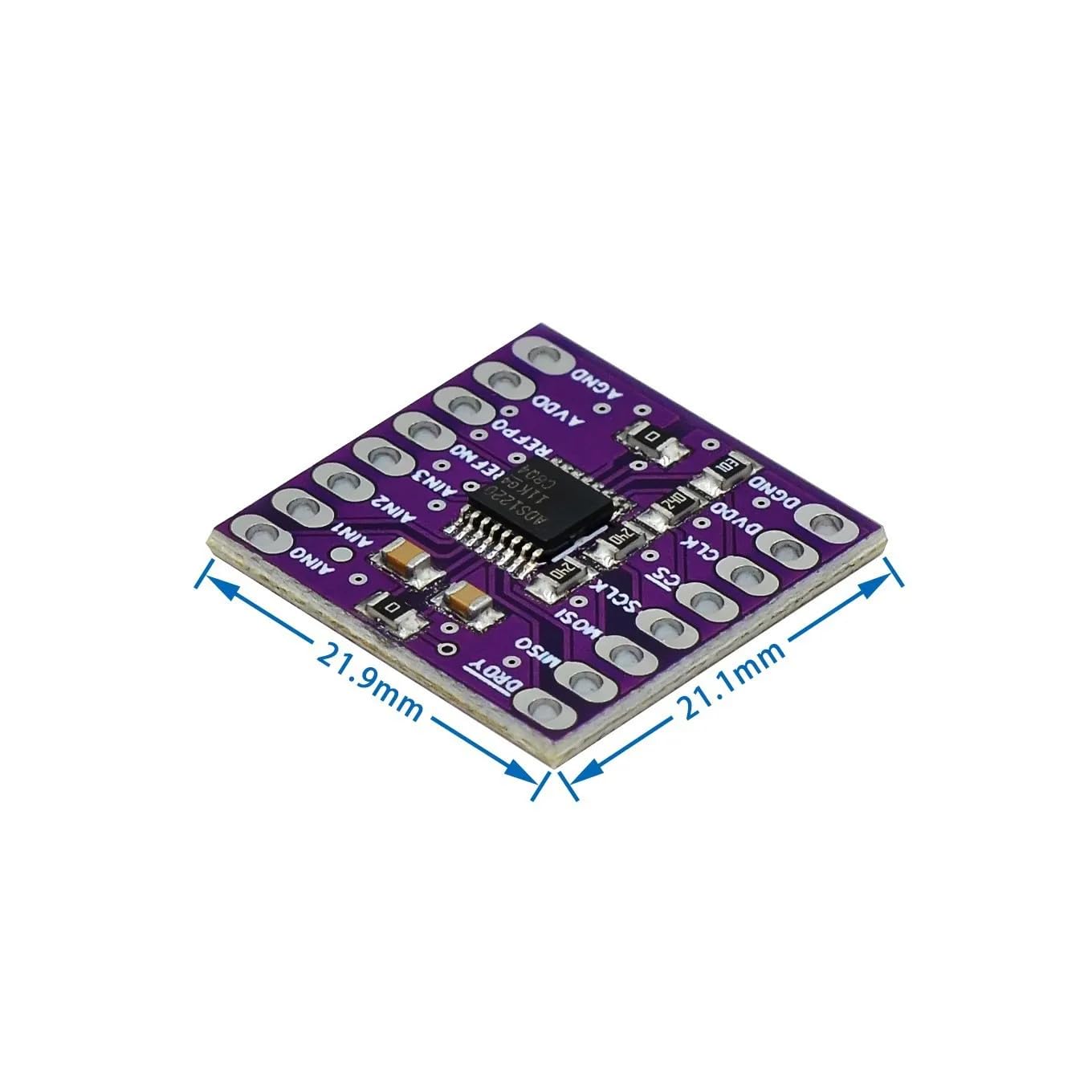 DollaTek ADS1220 ADC Modulo convertitore digitale a 24 bit I2C Low Power 24 bit