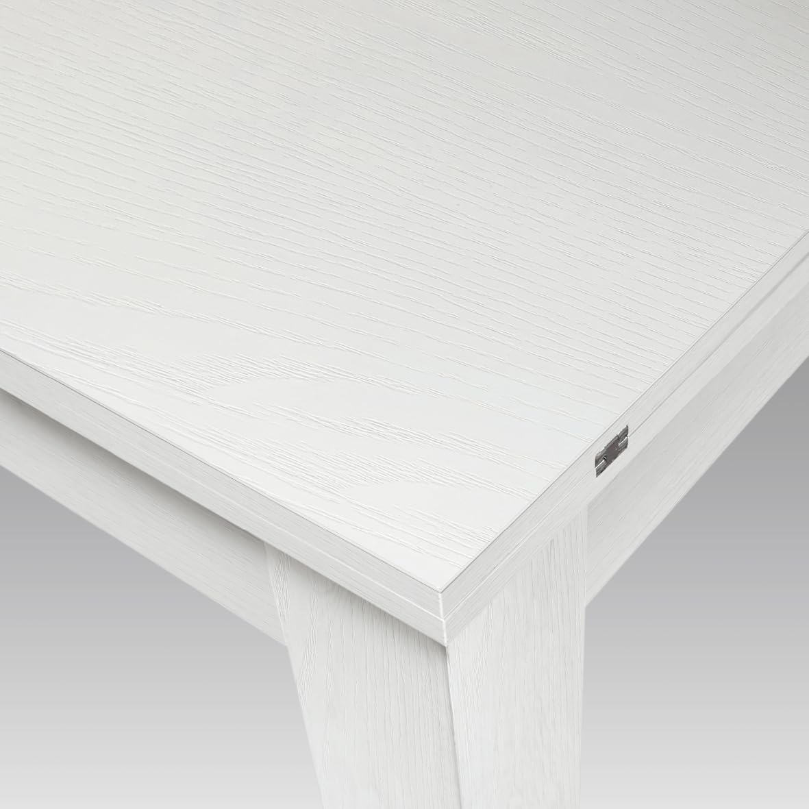 PAZZO DESIGN - Mesa extensible Lorenzo, blanco perla, melaminado, fabricado en Italia, de 90 a 180 cm - id_1975