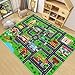 Kids Carpet Car Play Rug, City Life Traffic Road Kids Rug Playmat,Non Slip Children Educational Game Car Mat Area Rug for Playroom Baby Toddler Boys Bedroom Classroom (59X39.4 INCH, Style 1)