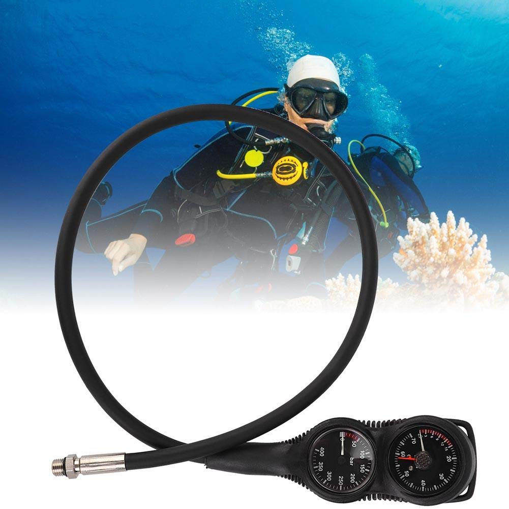 Premium Pressure Professional Diving Pressure Meter 2 Diving Instruments Accurate Submersible Luminous Diving Console Dive Pressure Diving Depth Equipment for Diving