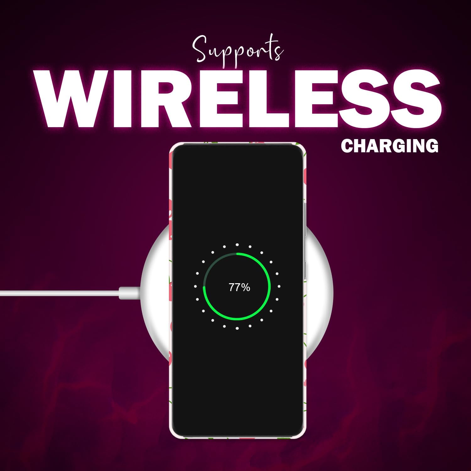 for Samsung Galaxy S21 Ultra 5G, Samsung S21 Ultra Case - Stylish Cherry Pink Pattern Printed Cute, Sleek Durable Hardshell Protective Designer Case/Cover for Samsung S21 Ultra 5G - Image 4