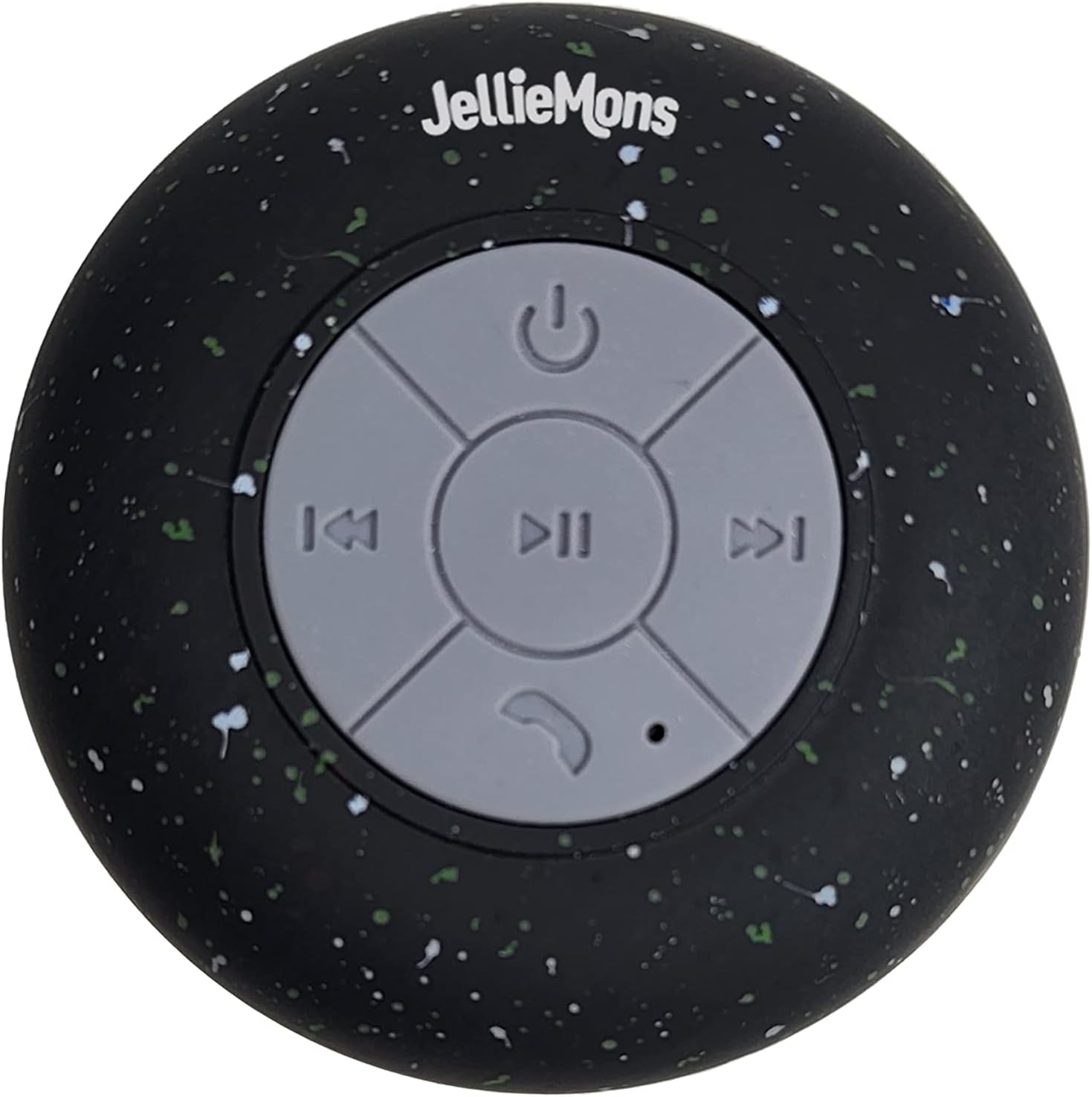 JellieMons Wireless Speakers, Shower Speaker, 3.5 hrs playback, Waterproof, track& Volume Control – SP-106 (Black)