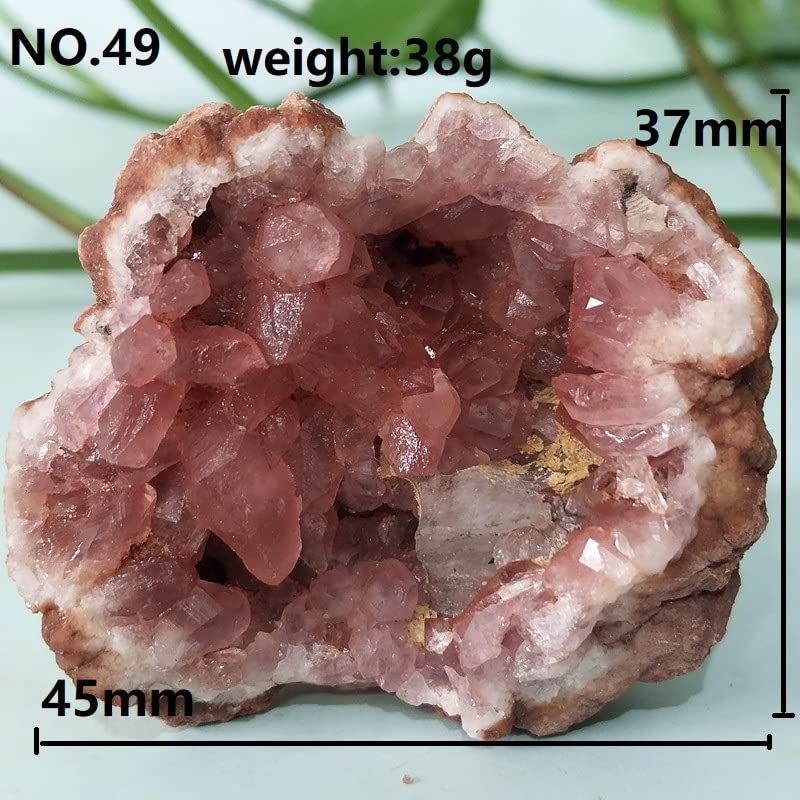 lleno de textura Cristales de amatista, piedra de amatista rosa Natural, cuarzo, cristal en bruto, geoda, decoración de habitación, cristales espirituales reales de amatista ( Color : A44 40g )