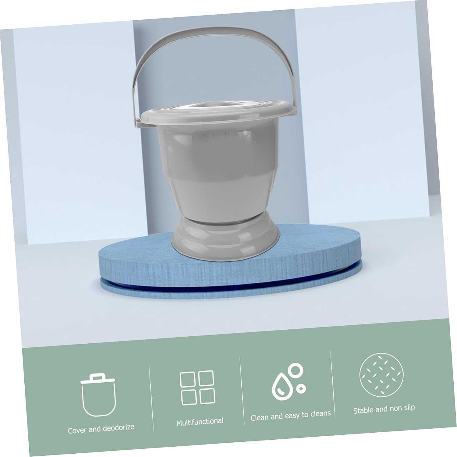 Portable Pee Cup for Women Plastic Urinal Pail Buckle Easy to Carry and Clean